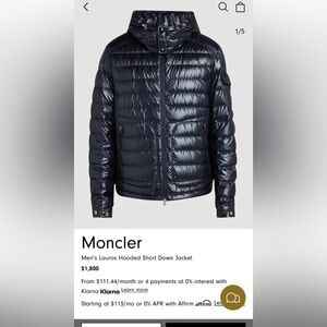Moncler Black classic Lauros Giubbotto puffer Jacket